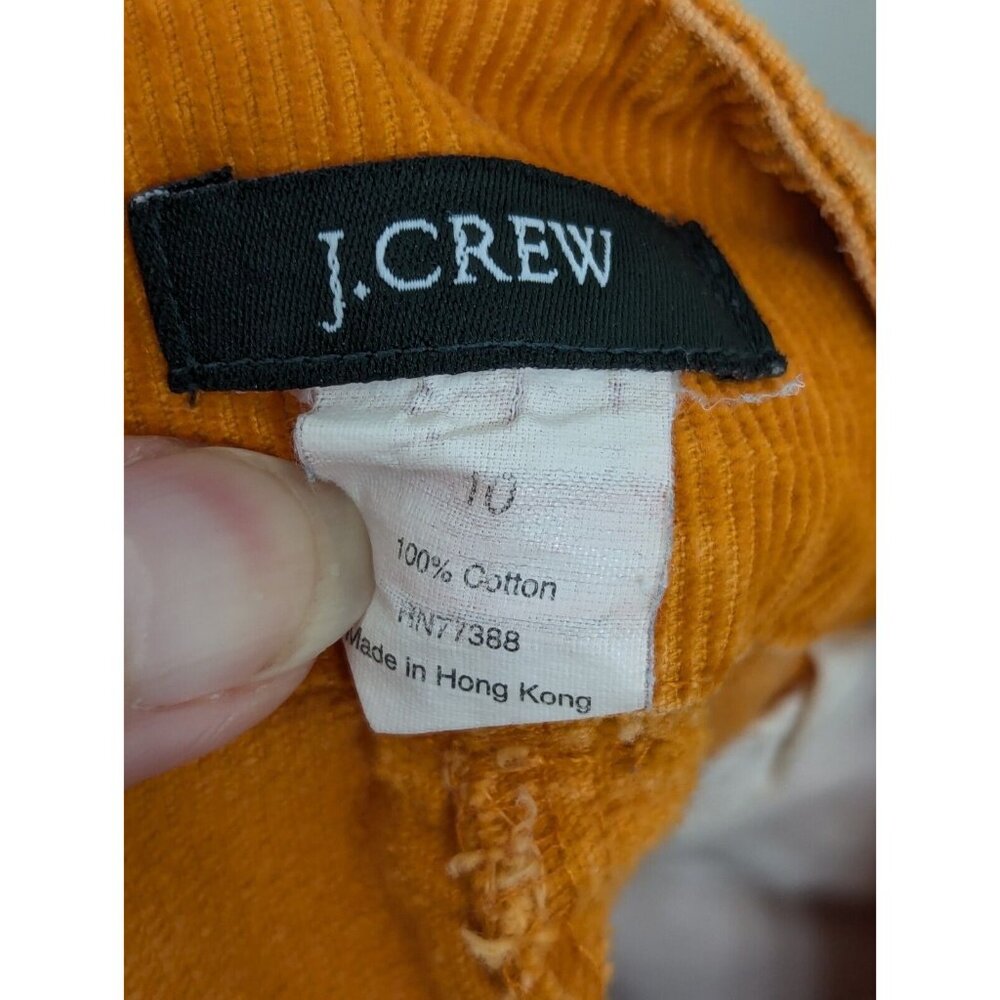 Vintage J. Crew Corduroy Critter Skirt Peacock Embroidery Orange Size 10 - Picture 7 of 9